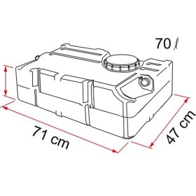 Resim Fıamma Temiz Su Tankı (70 Litre) Mavi Renk Kamp Karavan Marin 