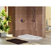 Resim Shower Beşgen Flat Duş Teknesi 90X140 Cm 