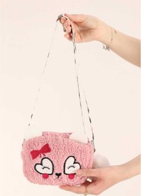 Resim Efe Kız Çocuk Peluş Omuz Çantası Ayarlanabilir Askılı Astarlı En 17 Boy 14 Cm 