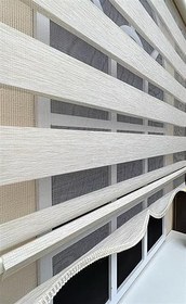 Resim StorBurada Zebra Stor Perde Krem Etek Dilimli Z-STB400V12 Krem 40 x 200 