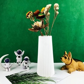 Resim SIILIKE LUFEI DIY Uzun Silindir Vazo Kalıbı - Dikey Çizgili Döküm Kalıbı, Düğün, Ev Dekoru, Masa Süsleri İçin - Yeniden Kullanılabilir Silikon Vazo Yapıcı, Çiçek, Sabun ve Mum Yapımı için Kolay Sökme & Dayanıklı El İşi Kalıbı, Suni Çiçekler, Dekoratif Ürünler, Şık Dokulu Yüzey, Düğün Süslemeleri, El Sanatları Tutkunları 