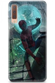 Resim Samsung Galaxy A7 2018 Uyumlu Kılıf Supers 19 Marvel Movie Tam Koruma Kılıf Yeşil 