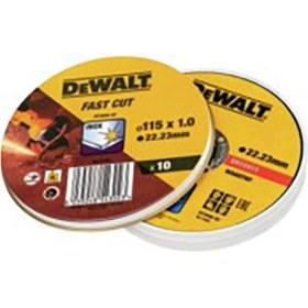 Resim 10'lu Kutu Kesme Diski Inox Paslanmaz Çelik DT3506 (Standart Paslanmaz Çelik Kesme Diski - Düz, Çap 115 mm x 1,0 Mm, Hızlı ve Temiz Kesimler Için, Güçlendirilmiş Fiberglas, Açılı Taşlama 