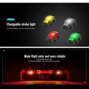 Resim Pazly Drone Djı Mavic Mini 2/fpv İçin 4 Renkli Gece Uyarı Işığı, Usb Şarjlı, Kolay Kurulum, Hafif Tasarım 