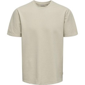 Resim Onskıan Lıfe Reg Seersucker Ss Tee Noos Ekru Renkli 