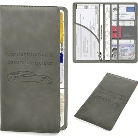 Resim Cloud011 Gri Manyetik Kapaklı Siyah Araç Dosya Organizerı Kayıt Ve Kartlar İçin Çok Bölmeli 