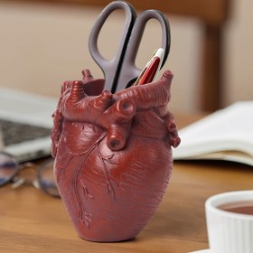 Resim 1 Adet Kırmızı Kalp Şekli Reçine Vazosu, Dekoratif Sanat Tarzı Silindir Vazosu, Ev Ofis Masaüstü, Yatak Odası, Oturma Odası, Giriş Dekorasyonu, Sevgililer Günü Hediyesi, Teklif, Düğün Odası Dekorasyonu - Güç Gerekli Değil 