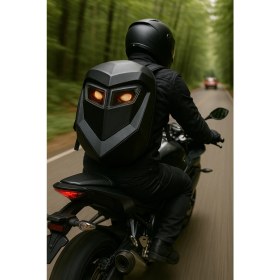 Resim LED Gözlü Motor Sırt Çantası, Ledli Sırt Çantası, Telefon Kontrol / Kask Taşıma Çantası 
