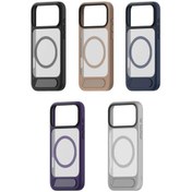 Resim iPhone Uyumlu 17 Kalebol Magsafe Görünmez Eğim Tutucusu Pc Hibrit Tpu Kasası Deniz Mavi İçin 