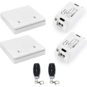 Resim Guiwuu Kablosuz Akıllı Işık Anahtarı Rf 433MHZ Aydınlatma Kontrolü Akıllı Anahtar Ac 90-250V 10A Modülü (2 W ve 2 C ve 2 Rc) (Yurt Dışından) 