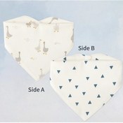 Resim Insular Tükürük Havlusu % 100% Pamuk Yumuşak Önlükler Cilt Dostu Üçgen Ti Beige Duck Bej 