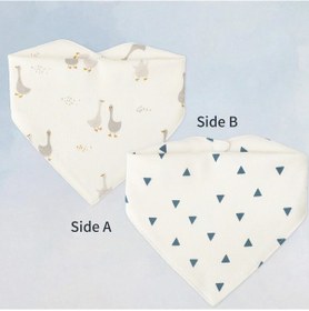 Resim Insular Tükürük Havlusu % 100% Pamuk Yumuşak Önlükler Cilt Dostu Üçgen Ti Beige Duck Bej 