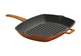 Resim Lava Döküm Izgara Tava 26x32 Cm. Metal Saplı-103106 Karışık 