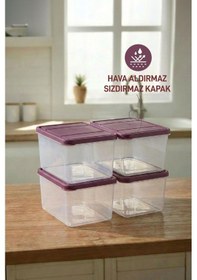 Resim Selka Home 4 Adet Derin 1 Lt. Nora Organizer Buzdolabı Buzluk Düzenleyici Saklama Kabı 