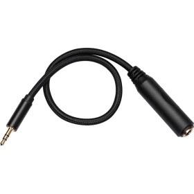 Resim Prettyia .5mm Erkek - (1/4 Inç) 6.35MM Kadın Kulaklık Ses Adaptör Dönüştürücü 0.3 Metre (Yurt Dışından) 