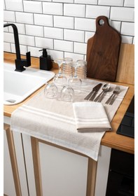 Resim Vionel Home 45x65 2'li Kurulama Bezi, %100 Pamuk Yüksek Su Emici Bej 