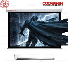 Resim Codegen AX-20 200x200 cm Storlu Manuel Projeksiyon Perdesi (Arkası Siyah Fonlu) 