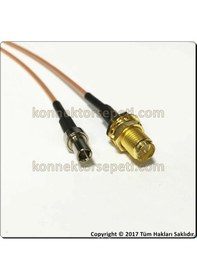 Resim Wireless Pigtail Anten Kablosu 15Cm Rpsma Dişi-Ts9 Erkek A+ 