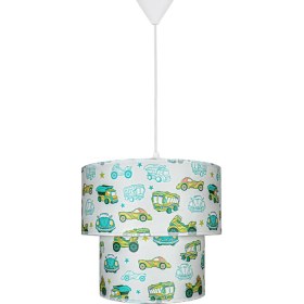 Resim Şenay Aydınlatma Çocuk Odası İkili Silindir PVC Avize Sarkıt-Yeşil Arabalar 