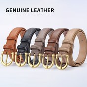 Resim Kadın Hakiki Deri Kemer yumuşak ve dayanıklıdır, şık ve çok yönlüdür, kot pantolonlar, pantolonlar ve elbiseler için uygundur ve güzel bir hediye kutusu ile birlikte gelir. 