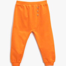 Resim Erkek Bebek Jogger Eşofman Altı Düğme Detaylı Beli Lastikli 