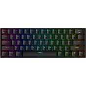 Resim Redragon K530 Pro Draconic Türkçe Q 60% Kompakt Kablosuz - Bluetooth 2.4g Brown Switch Mekanik Siyah Klavye 