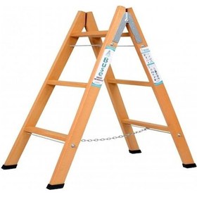 Resim Buse 3 Basamaklı A Tipi Katlanır Gürgen Ahşap Merdiven 110cm 