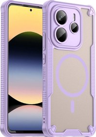 Resim Redmi Note 14 5g Global Armor Glaze Magsafe Manyetik Telefon Kılıfı İçin Mor 