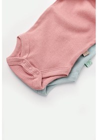 Resim Rebebe Babycosy Modal 2 Li Kısa Kollu Bebek Badi - Bebek Body - Csym1120 (544628673) Yeşil - Pembe 
