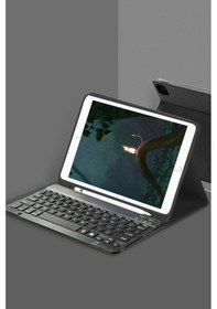 Resim Mey İthalat iPad Uyumlu 10.2 9.nesil Kılıf Kc01 Smart Klavyeli Tablet Kılıfı - Siyah 