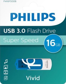 Resim Philips Vivid Serisi 16gb Usb 3.0 Super Speed Flash Bellek Fm16fd00b/00 