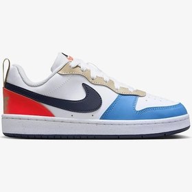 Resim Nike Court Borough Low Recraft Gs Dv5456-124 Beyaz Kadın Spor Ayakkabı Çok Renkli 