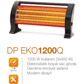 Resim Minisan Dolphin Dp1200 1200 W Quartz Isıtıcı Tasarruflu Elektirikli Soba 