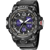 Resim Hanyang Sıyah Erkek Saatler Spor Smael Askeri Izle Kamuflaj Tarzı 50 M Su Geçirmez Saat Alarm Kronometre 8008 Kuvars Saatı Erkekler Için (Yurt Dışından) 