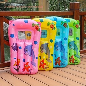 Resim 1-Paket Şişme Su Tahtası, Delfin ve Köpekbalığı Tasarımı ile - Yaz Açılmış Yüzme Havuzu, Öğrenme ve Eğitim için Kickboard, Dayanıklı PVC Malzeme, Pembe, Sarı, Mavi, Yeşil, Şişme Havuz Şişmesi 