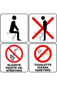 Resim Burada Medikal ve Reklam Wc Lavabo Tuvalet Yönlendirme Etiket Sticker Yapıştırma 15x15 cm 
