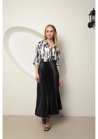 Resim Chıcnhappy Örme Kumaş Kadın Piliseli Etek Siyah 24op80010158 Siyah 