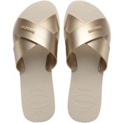Resim Aqua Metallic Bej Kadın Terlik-6567 Bej 