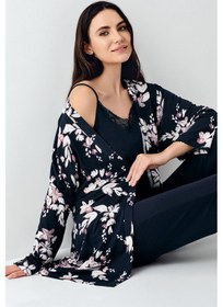 Resim Pierre Cardin Kadın Lacivert Sabahlık 5274-48586 Lacivert 