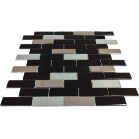 Resim MozaiKristaL Mutfak Tezgah Arası ve İç Dekorasyonda Tüm Yüzeyler İçin Kristal Cam Mozaik. Cam Ölçüsü: 23X73X4 Mm. File Ölçüsü: 30X30 Cm. ( 1 Koli = 11 File Karo = 1 m2 fiyatıdır ) 