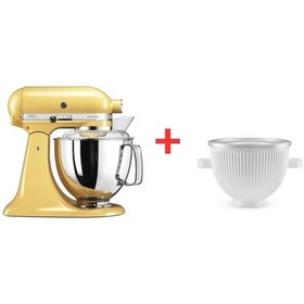 Resim Kitchenaid Artisan 5KSM175PS 4.8 L Stand Mikser + 5KSMICM Dondurma Yapma Aparat 