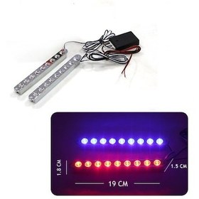 Resim Space 2x9 Led Panjur İçi Çakar Lamba 9W Kırmızı-Mavi /LAPA178 