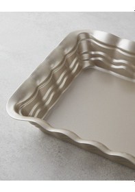 Resim English Home Patisserie Prince Karbon Çelik Dikdörtgen Fırın Kabı 38x27 Cm Şampanya Şampanya 