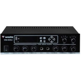 Resim Westa 100 Watt 2 Bölge Usb/mp3/bluetooth Hat Trafolu Lcd Ekran Mikser Amplifier 