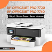 Resim Hp Officejet Pro 7720- 7740 SERİSİ Chipsiz Sistem Sınırsız Reset Yazılımı 