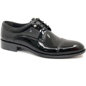 Resim Berlino 651-09-17 Bağcıklı Hakiki Deri Neolit Erkek Klasik Ayakkabı Siyah 