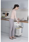 Resim Pelikan 21600 Raylı Dolap İçi Çöp Kovası Açık Gri 16+1 Lt 