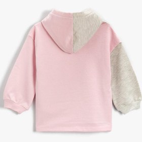 Resim Kız Bebek Disney Lisanslı Kapüşonlu Sweatshirt Pamuklu 