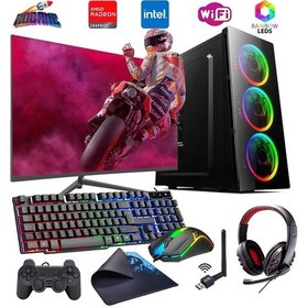 Resim Collect RKT980384 i5-4440 8 GB 480 GB SSD 4 GB RX550 24" Free Dos Masaüstü Oyuncu Bilgisayarı 