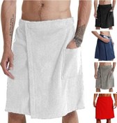 Resim Lacivert Erkekler Bornoz Banyo Havlusu Ayarlanabilir Elastik Bel Gecelik Gecelik Cep Açık Spor Yüzme Spor Salonu Spa Havlusu Lacivert 